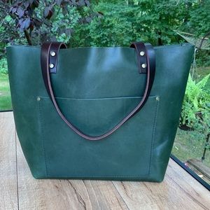 Portland Leather Goods Large Classic Tote - Jade